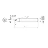 Picture 2/2 -0,2mm L50 3 flutes ball type endmill 5 tengelyes megmunkáláshoz up to 70HRC - NS Tool MSBSH330-5X - 08-00610-00100