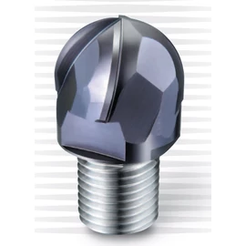 d8,0mm gömbvégű 4 élű  keményfém marófej 65HRC-ig - DHF - X-UBY0804