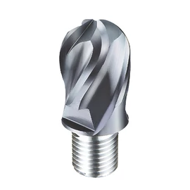 d8,0mm gömbvégű 4 élű  keményfém marófej 65HRC-ig - DHF - X-UBT0804