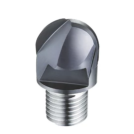 d10,0mm gömbvégű 2 élű  keményfém marófej 55HRC-ig - DHF - Xs-BTB1002