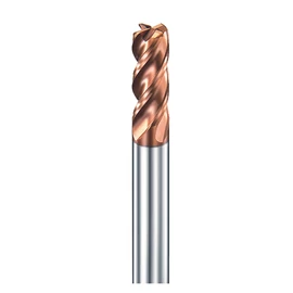 8mm R0,5 tórusz 4 élű L100 keményfém maró 55HRC-ig - DHF - LRTD0805