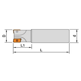 16mm Z2 l 25 L100 D16 APMT1135 lapkás marószár - Winstar
