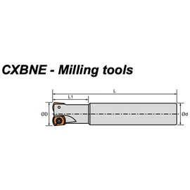 16mm l26 L130 BNMX0603 lapkás 2 élű marószár - Winstar - ICXBNE602016130