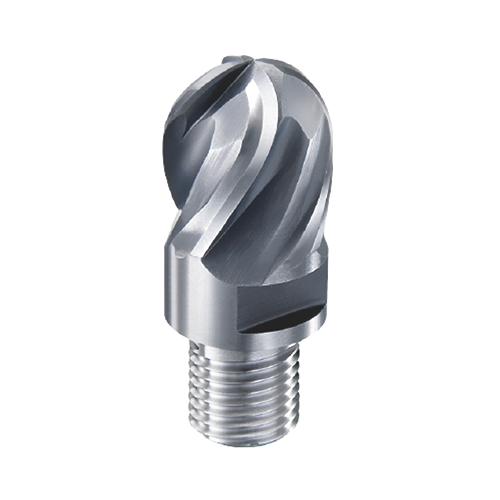 d25,0mm gömbvégű 4 élű  keményfém marófej 65HRC-ig - DHF - X-UBY2504