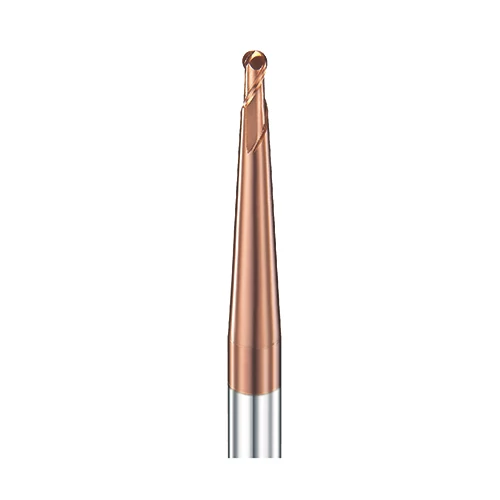 2mm gömbvégű 2 élű kúposszárú 0,5°-os L100mm maró 55HRC-ig - DHF - UPB0205
