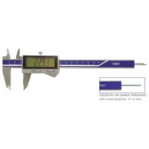 IP67 vízálló és porálló digitális tolómérő, 150 mm - MIB - 02026315