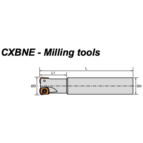 16mm l26 L130 BNMX0603 lapkás 2 élű marószár - Winstar - ICXBNE602016130